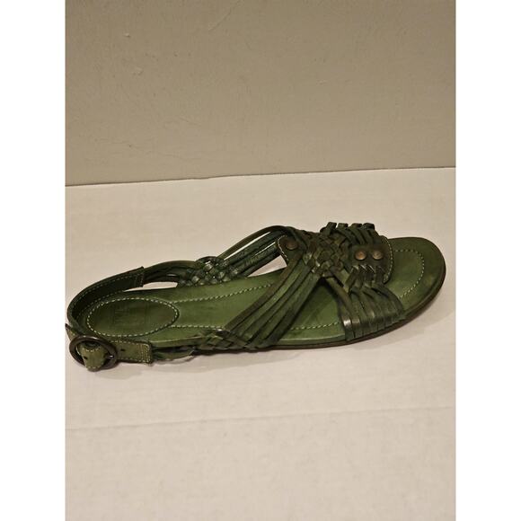Frye Jacey Green Huarache Leather Sandals Women’s Size 9 - Picture 2 of 9